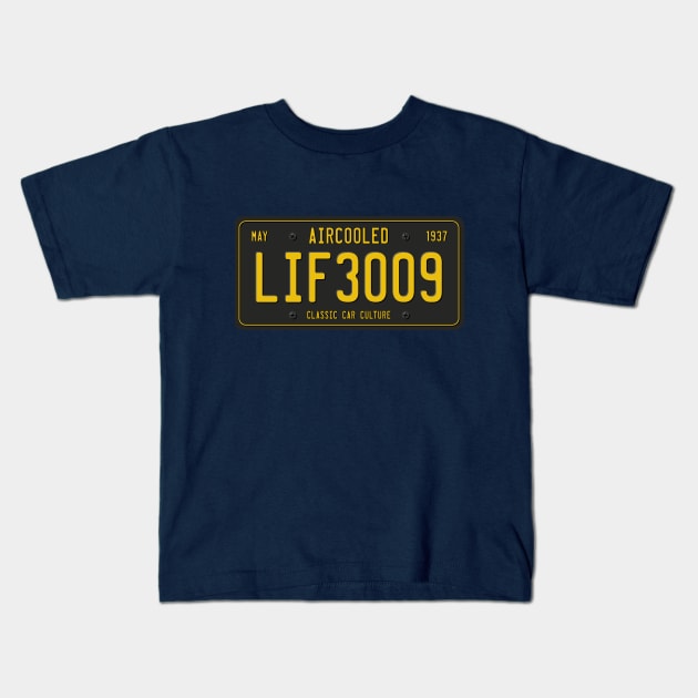 Aircooled Life US License Plate Kids T-Shirt by Aircooled Life